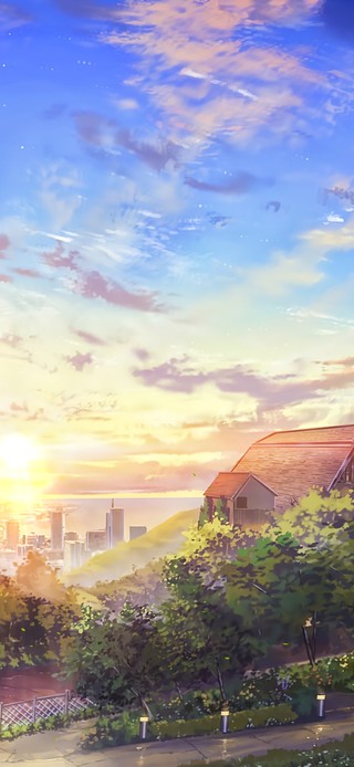 4K唯美夕阳村落风光