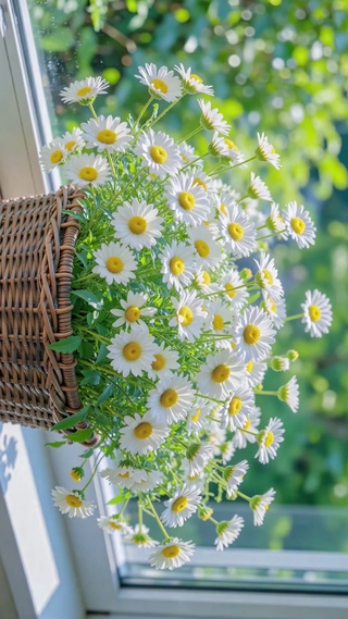 阳光窗台雏菊