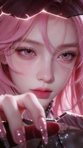 粉发女孩