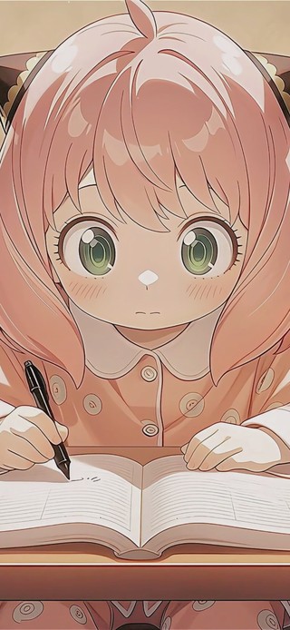 认真写作业的阿尼亚