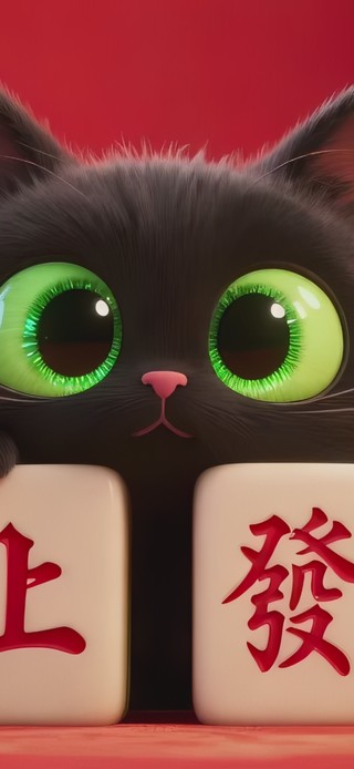 马上發財小黑猫