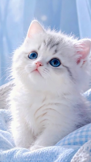 清新治愈蓝眼小奶猫