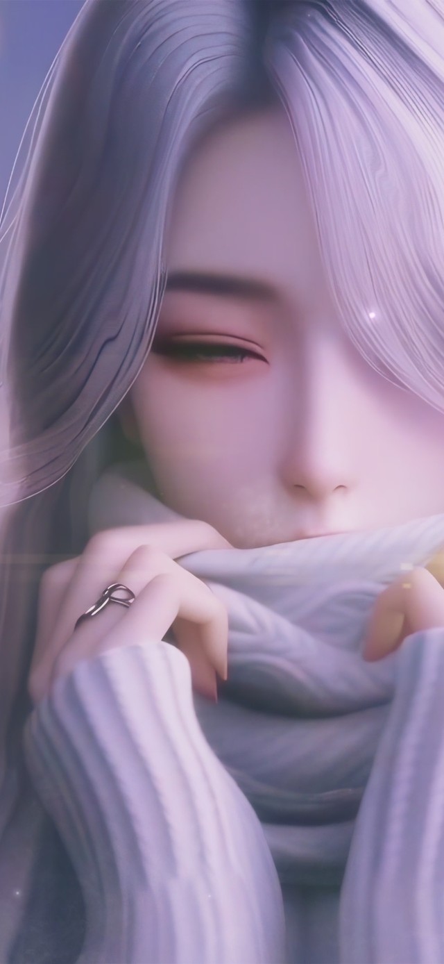 寒風中伫立の她