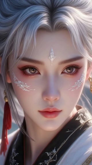 古风白发御龙少女