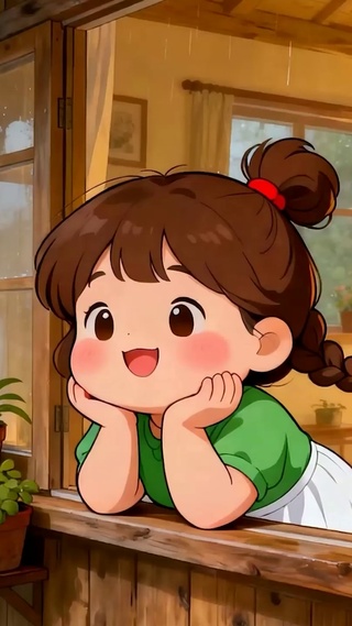 雨天女孩与萌宠