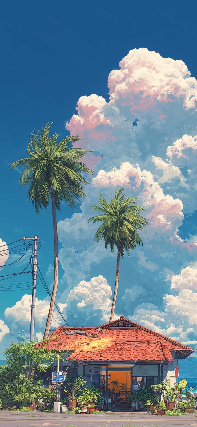 夏日海边的浪漫小屋