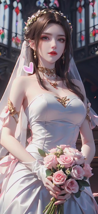 4K唯美浪漫新娘美女