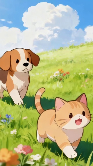 草坪上的小动物