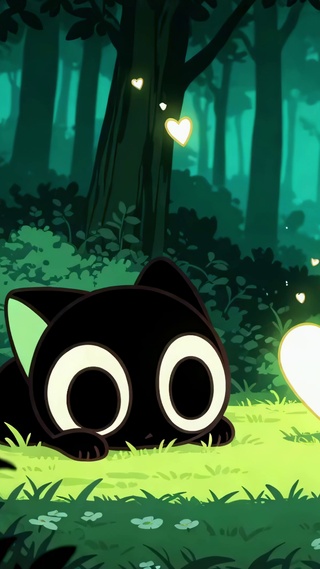 森林小黑猫