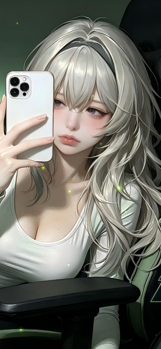 暗室拍照少女