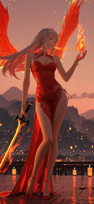 古风火焰少女