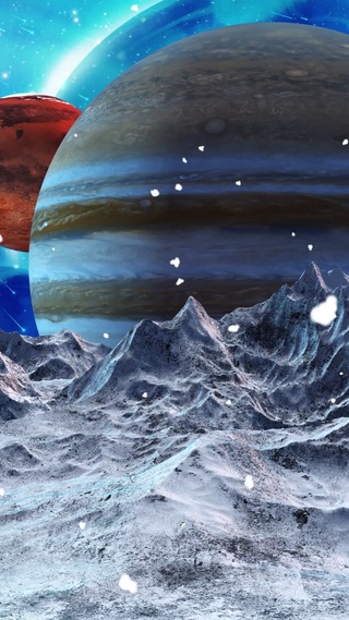 站在雪山看星球