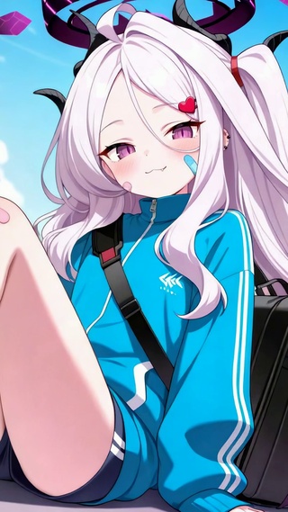 街角白发美少女空崎阳奈