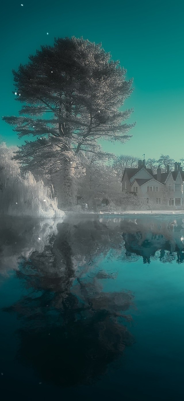 4K治愈舒适放松湖泊雪后