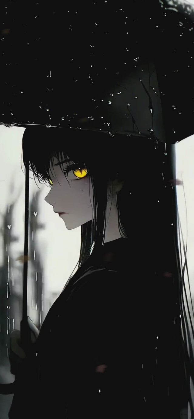 雨天金瞳少女