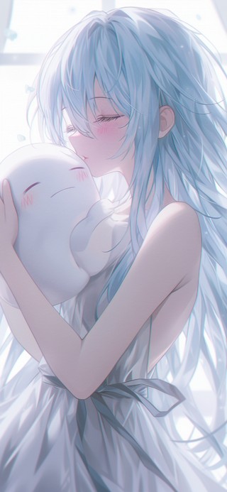 雪墨壁纸丨利姆露丨蓝发柔梦丨