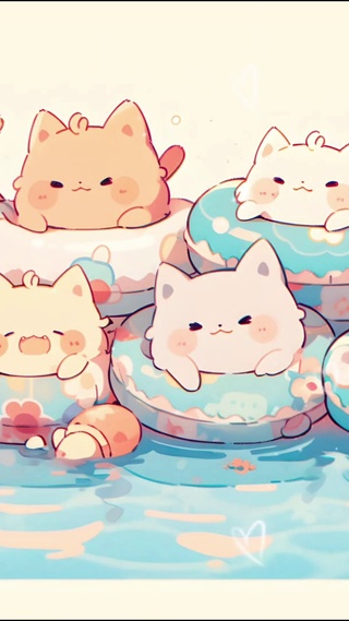 萌宠们的泳池派对