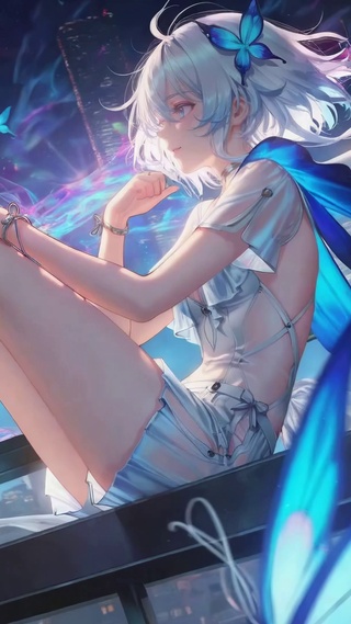 月夜都市蓝蝶少女守岸人