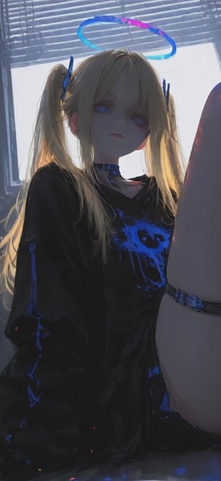 赛博朋克双马尾少女