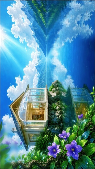 清透唯美湖光小屋