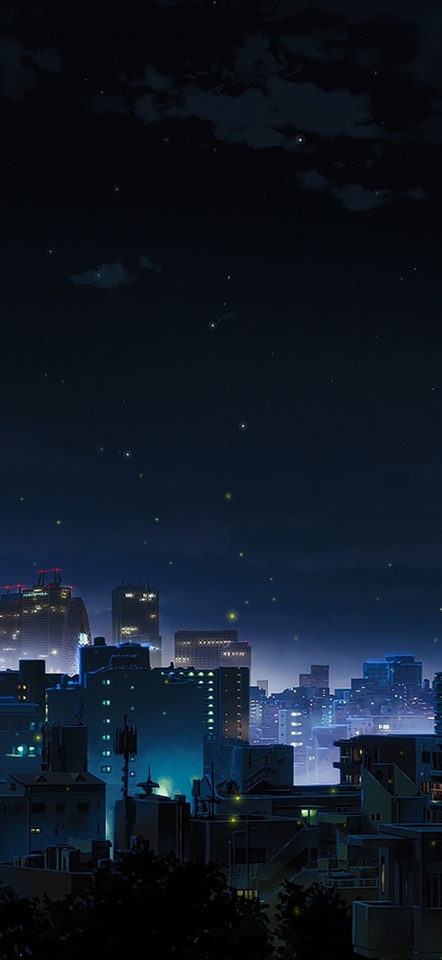 唯美治愈动漫都市夜景