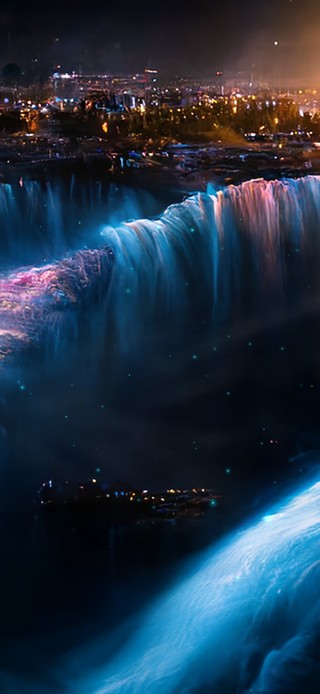 唯美治愈梦幻瀑布