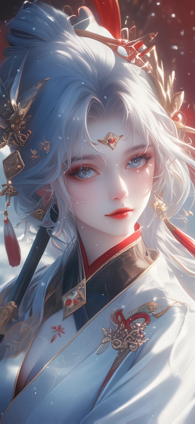 雪中少女