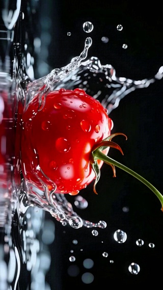 唯美番茄水花皇冠4K