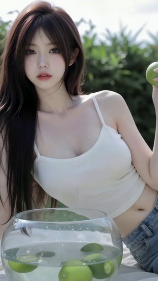 夏日清新青柠美女