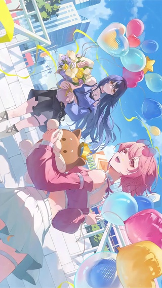 二次元街头可爱美女