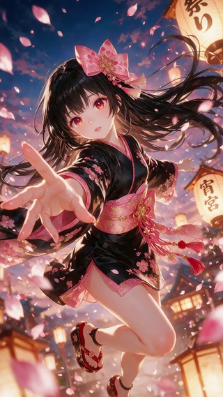飞花二次元美女壁纸