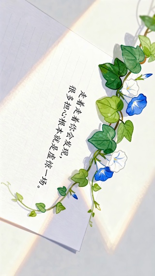 治愈励志清新牵牛花壁纸