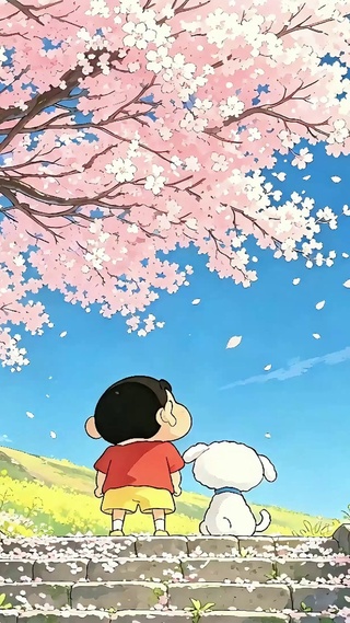 看樱花的小新