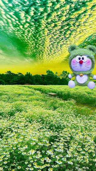 绿色浪漫小雏菊
