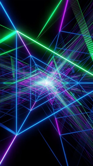 无限隧道系列-彩色三角体