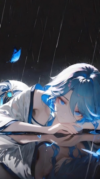 雨天下的芙宁娜