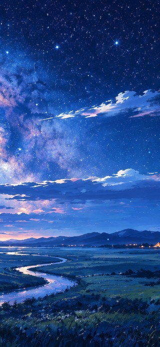 星空草原银河-4k