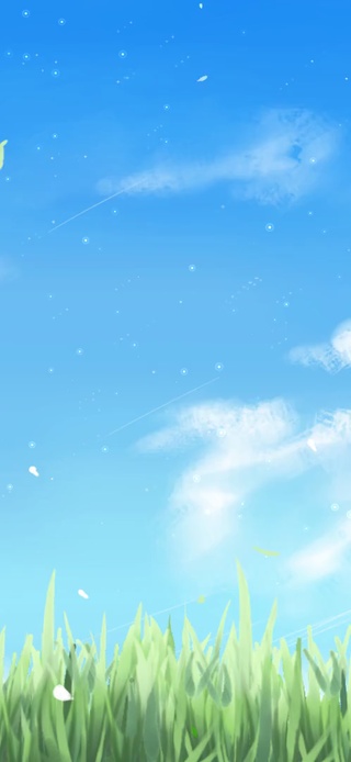 草地蓝天