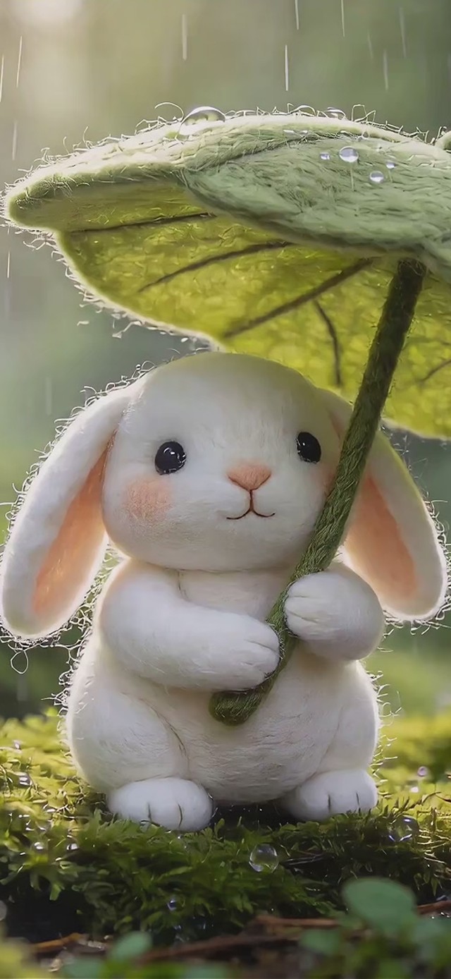 雨中小兔