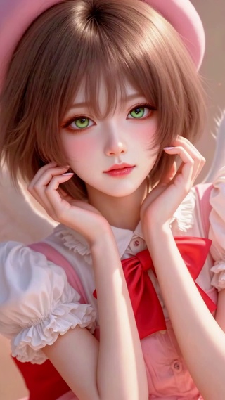 白翼甜美女孩小樱