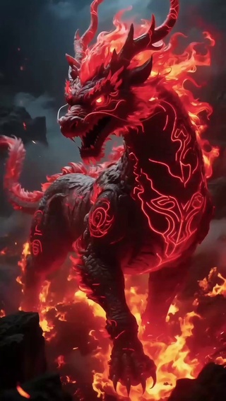 五色麒麟红兽