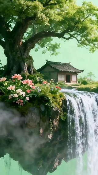 护眼山水树木