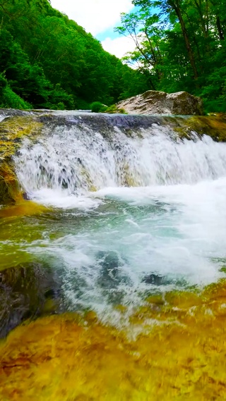 清澈护眼山涧流水