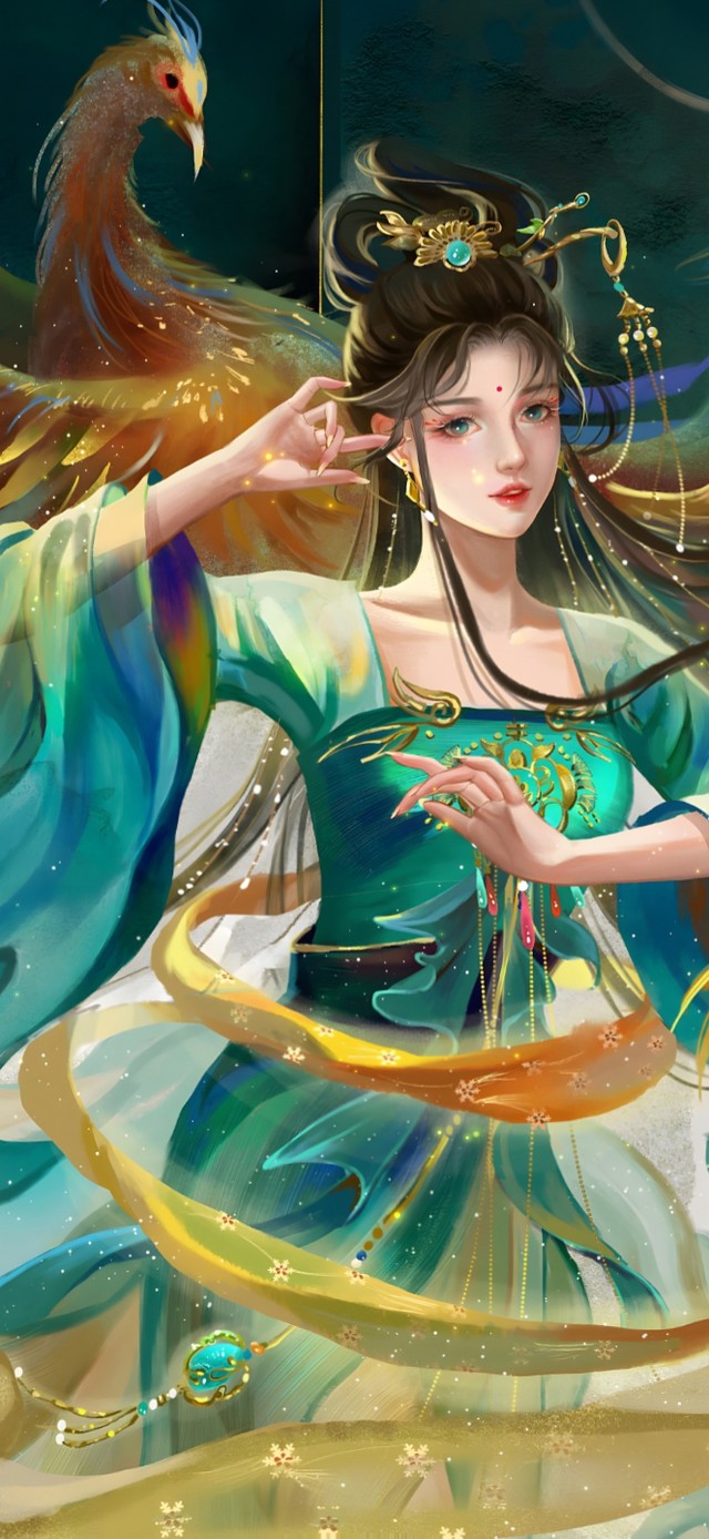 唯美古风凤凰神女