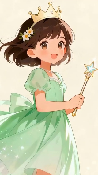 手拿棒棒女孩