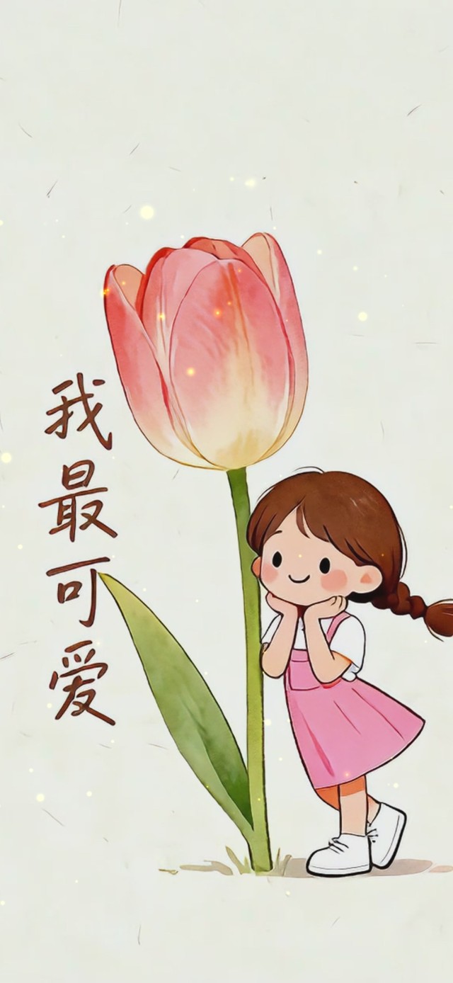 可爱郁金香女孩