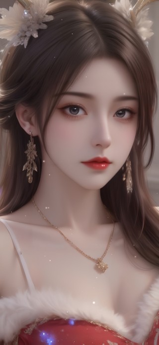 纯欲甜美圣诞女孩