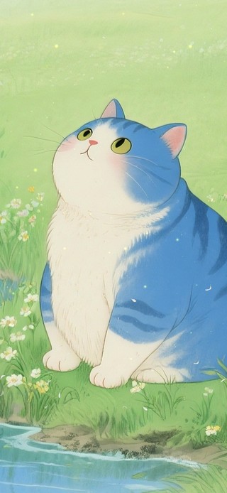 塘边蓝猫