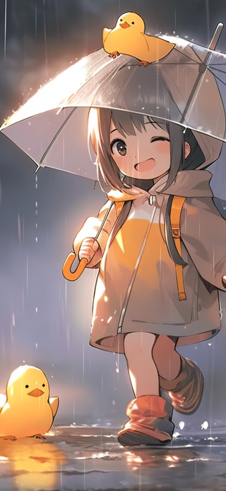 4K可爱治愈小黄鸭