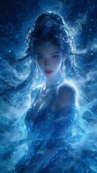 粒子特效美女壁纸